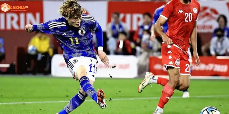 Nhật Bản pressing cao trước Tunisia vs Nhật Bản